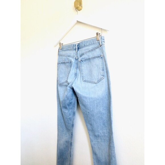 Agolde Jamie Classic High Rise  Distressed Button Fly Jeans Blue SZ 26 - Picture 12 of 16